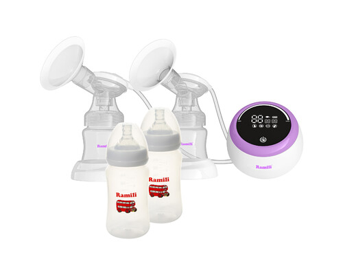 Двойной молокоотсос Ramili SE450 с двумя дополнительными бутылочками 240ML