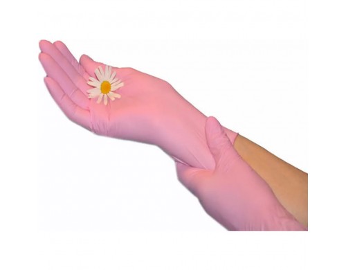 Нитриловые перчатки EcoLat Pink 100 шт./уп. размер XS, 3435/XS