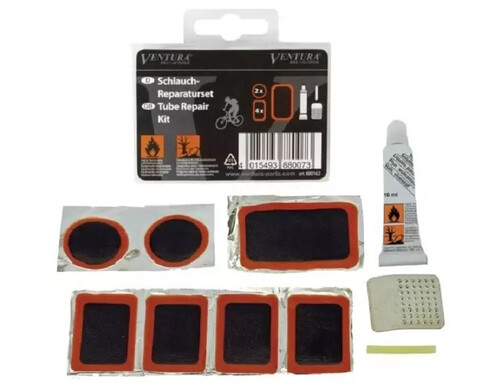 Аптечка велосипедная 5-880162 7заплаток+клей+терка (500) черная VENTURA