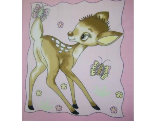 Плед детский S-family мягкий, плюшевый покрывало 83*98, хлопок, розовый