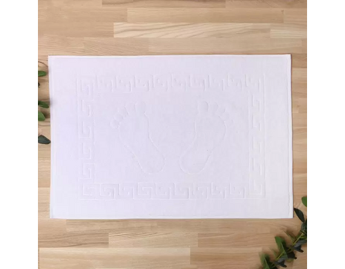 Полотенце для ног жаккард Ножки 50х70 см, белый, хлопок 100%, 700г/м2