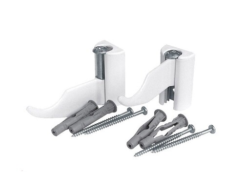 Кронштейн для секционных радиаторов регулируемый белый (комплект 4 шт) ASKON