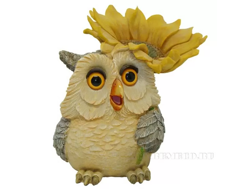 Копилка Сова с подсолнухом 21*16*20см KSMR-626460/SK037