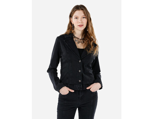 Джинсовая куртка женская Colin's CL1067249 голубая L