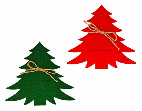 Набор новогодних чехлов-елочка для столовых приборов ФИХТЕ, упаковка 4 шт., разные цвета