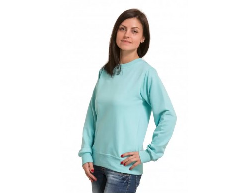 Свитшот женский Магазин Толстовок W-110-XXX-10-20-XX-W бирюзовый 42 RU
