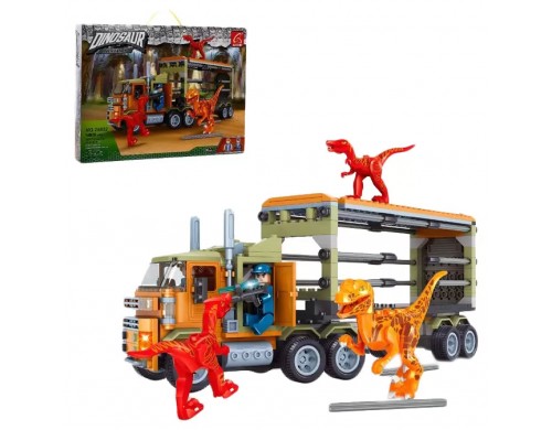 Конструктор «Диноленд. Фура для перевозки хищников», 465 деталей Ausini