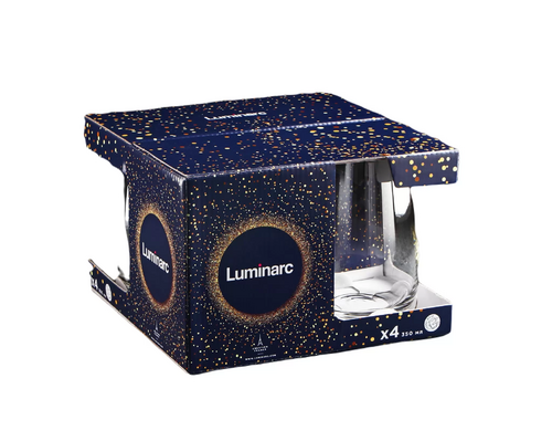 Набор стаканов высоких 350 мл "Серебряная дымка", 4 шт