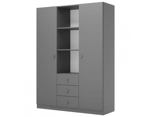 Шкаф трехсекционный Polini kids Simple, серый