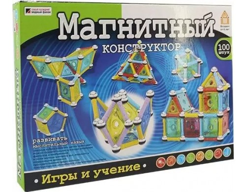 Магнитный конструктор Kari, 100 элемент. BT536039