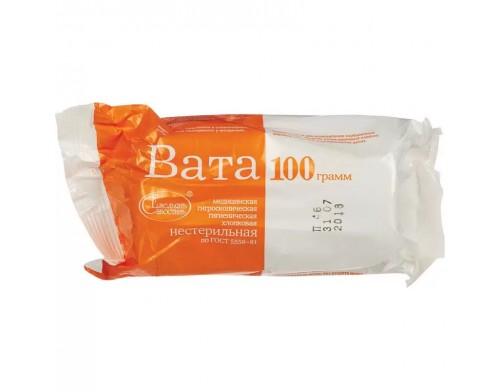 Вата Емельянъ Савостинъ гигиеническая нестерильная 100 г, 570047