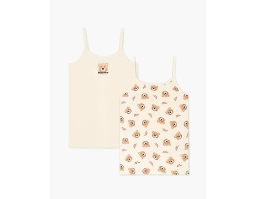 Комлект бельевых маек для девочки 2 шт. Gloria Jeans GUW009701 молочный 2-4г/104