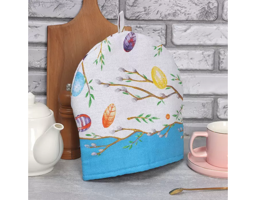 Доляна Грелка на чайник Доляна Happy Easter 28х28см, МИКС