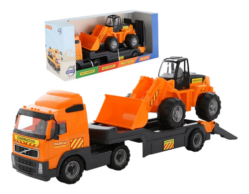 игрушечная машинка Полесье Volvo игрушечная машинка-трейлер + трактор-погрузчик