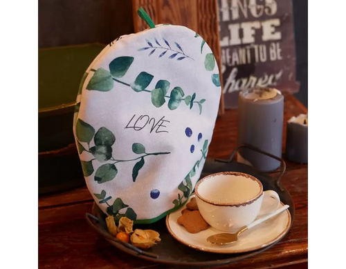 Грелка на чайник "Доляна" Eucalyptus 28х28см, 100% хл., 164г/м2