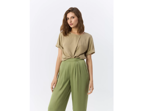 Блуза женская Van-Dos 66179253 зеленая 46 RU