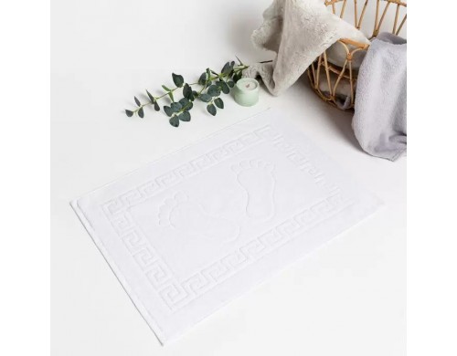 Полотенце махровое для ног 50х70см, белый, 100% хлопок, 550 г/м2