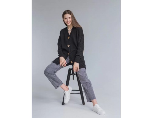 Кардиган женский HUDES Кира черный 44-46 RU