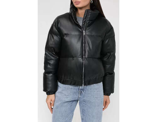 Кожаная куртка женская Belucci BL23089204 черная 48
