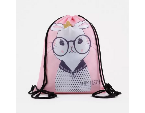 Мешок для обуви на шнурке, цвет розовый