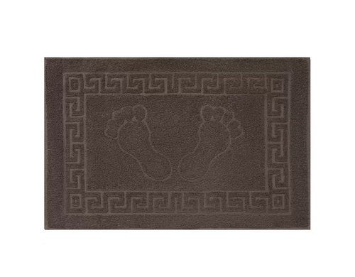 Полотенце-коврик махровое для ног ARTLASPLUS 50х70 см темно-коричневый