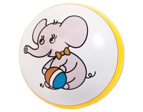 Мяч д.100 мм "Слоник "окрашенный методом тампопечати