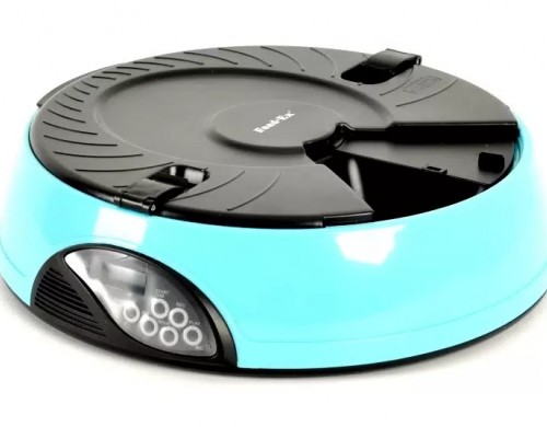 Автокормушка для кошек и собак Feed-Ex, жк дисплей, с таймером, голубая 1.8 л