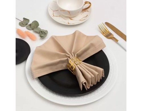 Салфетка столовая Этель 40*40 см, цв. бежевый, 100% хлопок, саржа, 250гр/м2