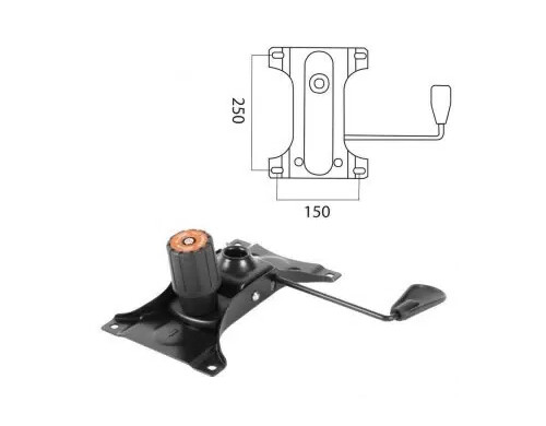 Механизм качания для кресла, Top-Gun, межцентровое расстояние крепежа 150х250 мм