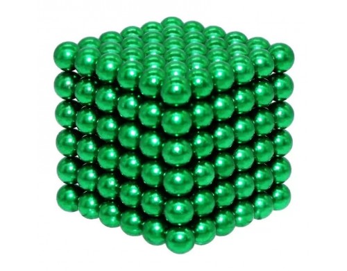 Магнитная головоломка Magnetic Cube, зеленый, 216 шариков, 5 мм