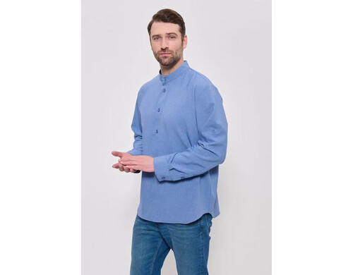 Рубашка мужская CLEO 1024 голубая 48 RU