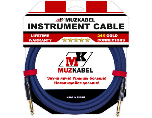 Гитарный кабель MUZKABEL JJFMK1S - 5 метров, JACK моно - JACK моно