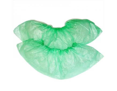 Бахилы Медсервис Плюс нестерильные, полиэтилен, Стандарт, 2,8 г, зеленый, 3 уп по 50 пар