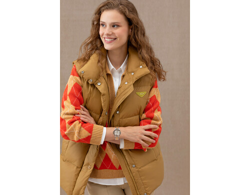 Утепленный жилет женский U.S. POLO Assn. G082SZ0100FLAM коричневый 38