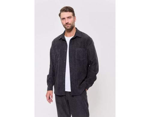 Рубашка мужская CLEO 1030 серая 58 RU