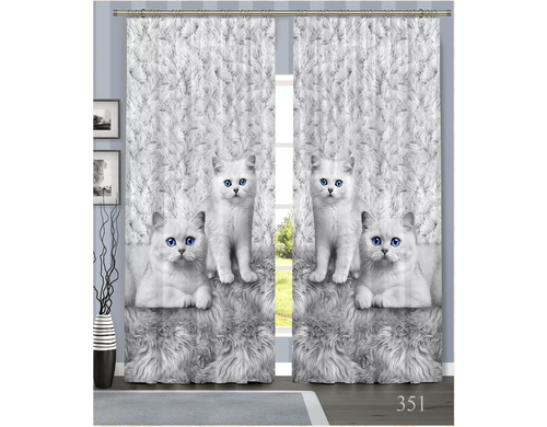 Шторы с фотопечатью IRIS 140х260 см 2 шт