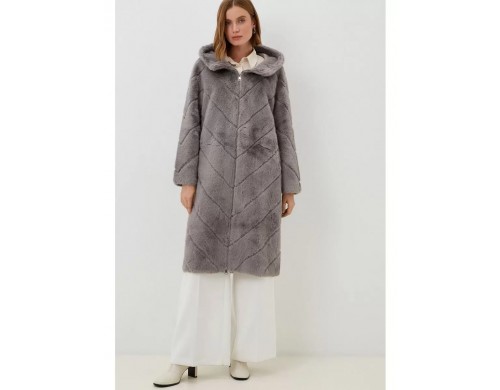 Шуба женская Louren Wilton Ш-33-3 серая M