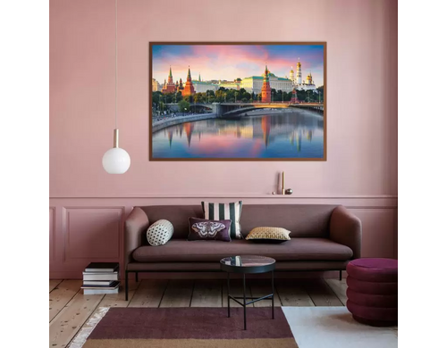 Постер на холсте ПолиЦентр Москва Река, Кремль 70х50 см