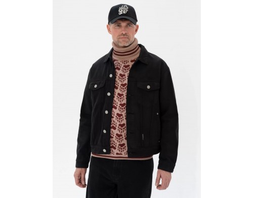 Джинсовая куртка мужская Великоросс JJ черная 52/180-190 RU