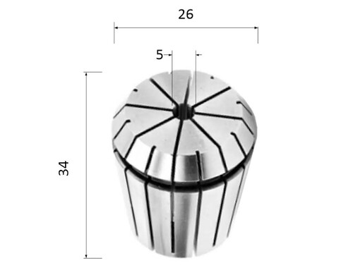 Цанга DJTOL серии ER ER25-5-AA (5 мм, биение 0.005) высокоточная прецизионная