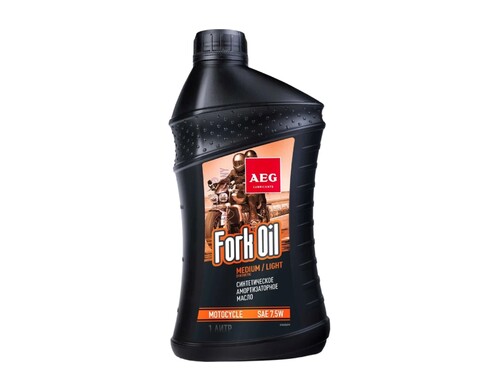 Амортизаторное масло для вилок мотоциклов AEG Lubricants AEG ForkOil 7.5W синтетическое,1л