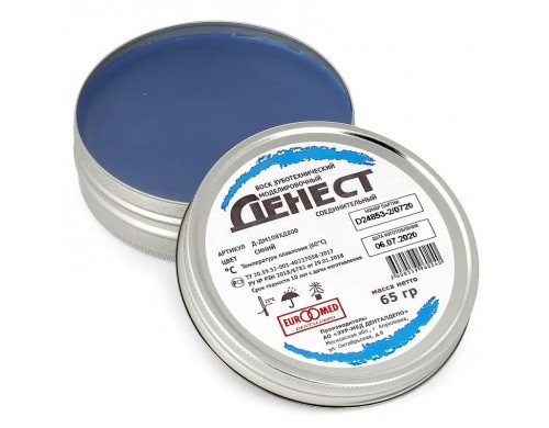 Д-ДМ108ХД800 Воск зуботехнический ДЕНЕСТ моделировочный соединительный синий 65 г