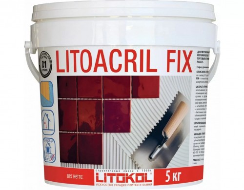 Клей LITOKOL LITOACRIL FIX - пастообразный 5kg bucket 480910002