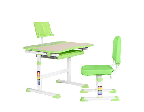 Комплект парта и стул Anatomica Avgusta Comfort клен/зеленый