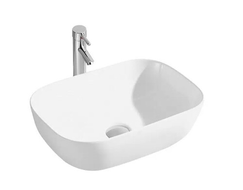 Раковина SinteSi LVB-APP-403 накладная белая +выпуск