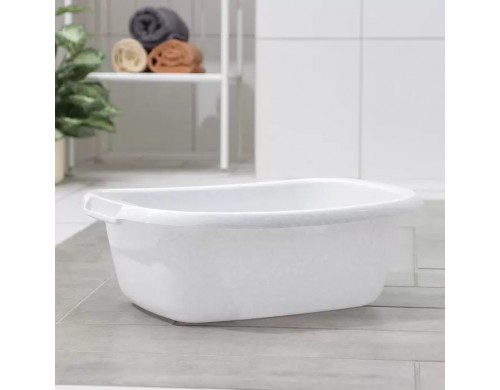 Таз овальный «Водолей», 11 л, цвет мраморный