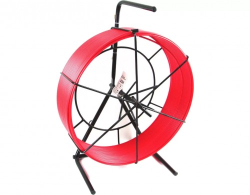 Протяжка для кабеля мини OlmiOn УЗК d=6 мм L=50 м в напольной кассете №3, красный СП-К3-6/