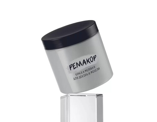 Краска РЕМАКОР меловая, для мебели и интерьера, цвет Серый агат, 800 гр.