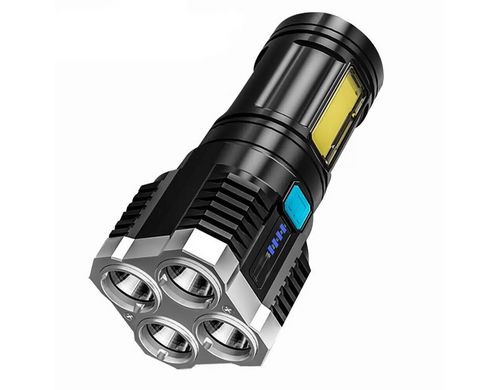 Фонарь 4 светодиода + боковая COB панель