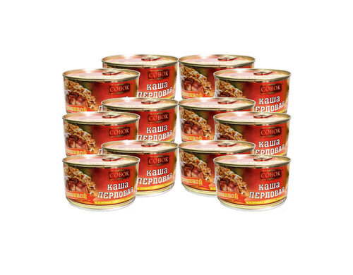 Каша перловая со свининой Совок, ГОСТ, 12 шт по 325 г